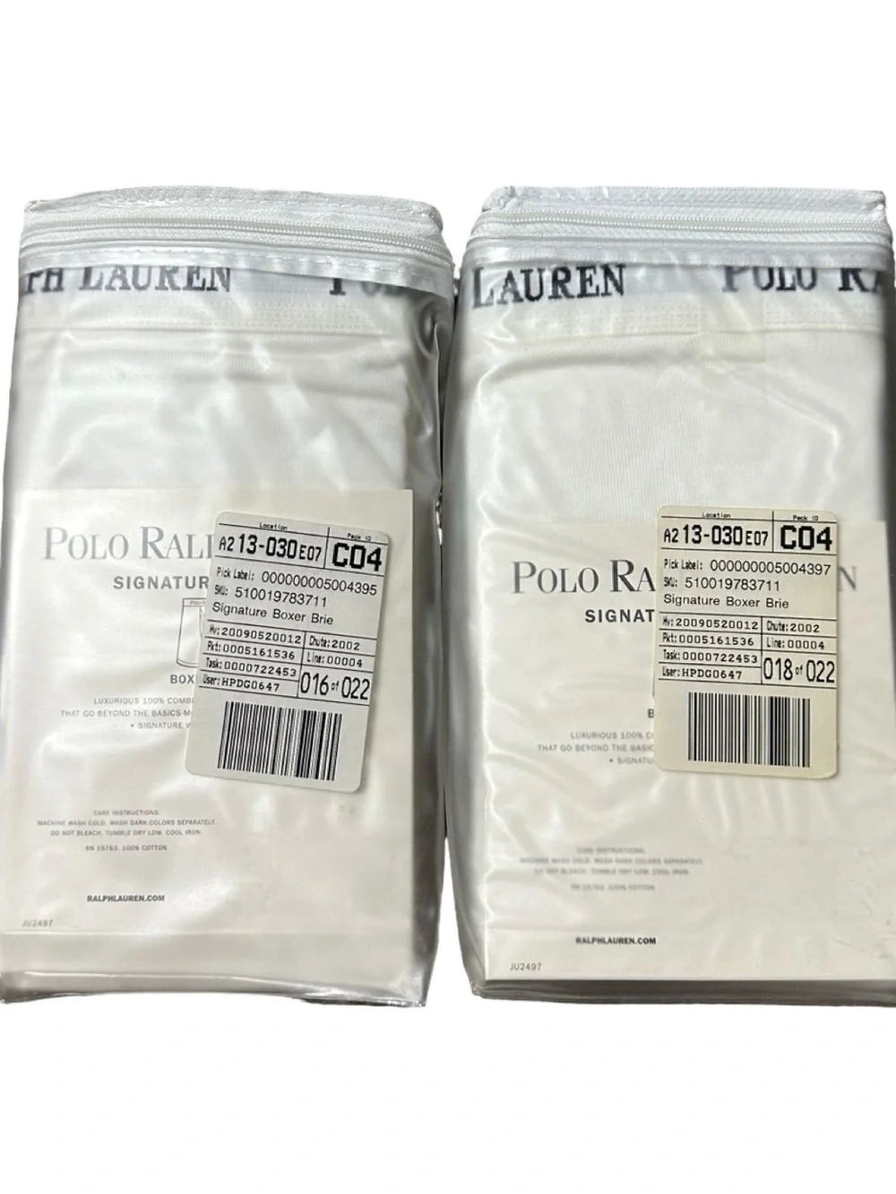 Polo by Ralph Lauren Men’s Size 3XL White Signature Cotton Boxer Briefs 2-Pack